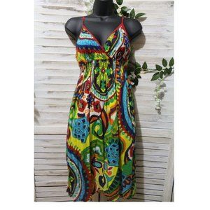 Funky People multicolor boho babydoll dress (1046)